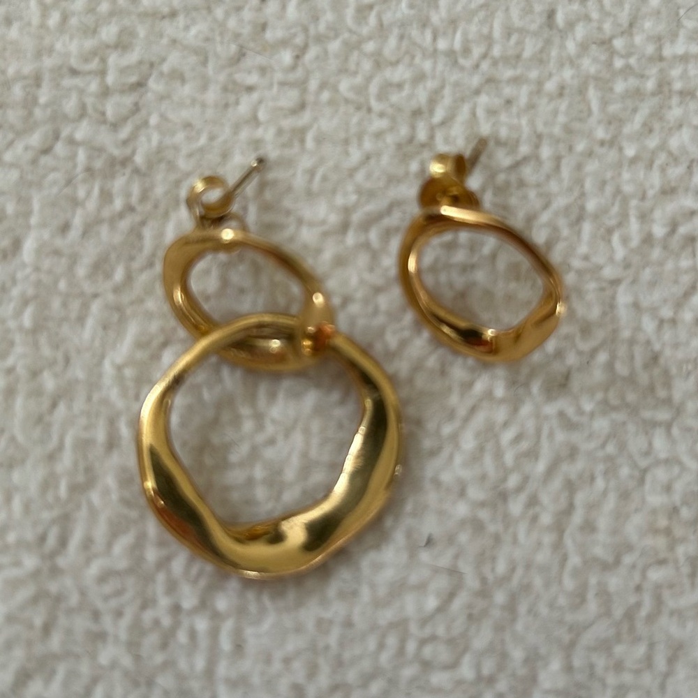 Twisted Gold-Tone Earrings